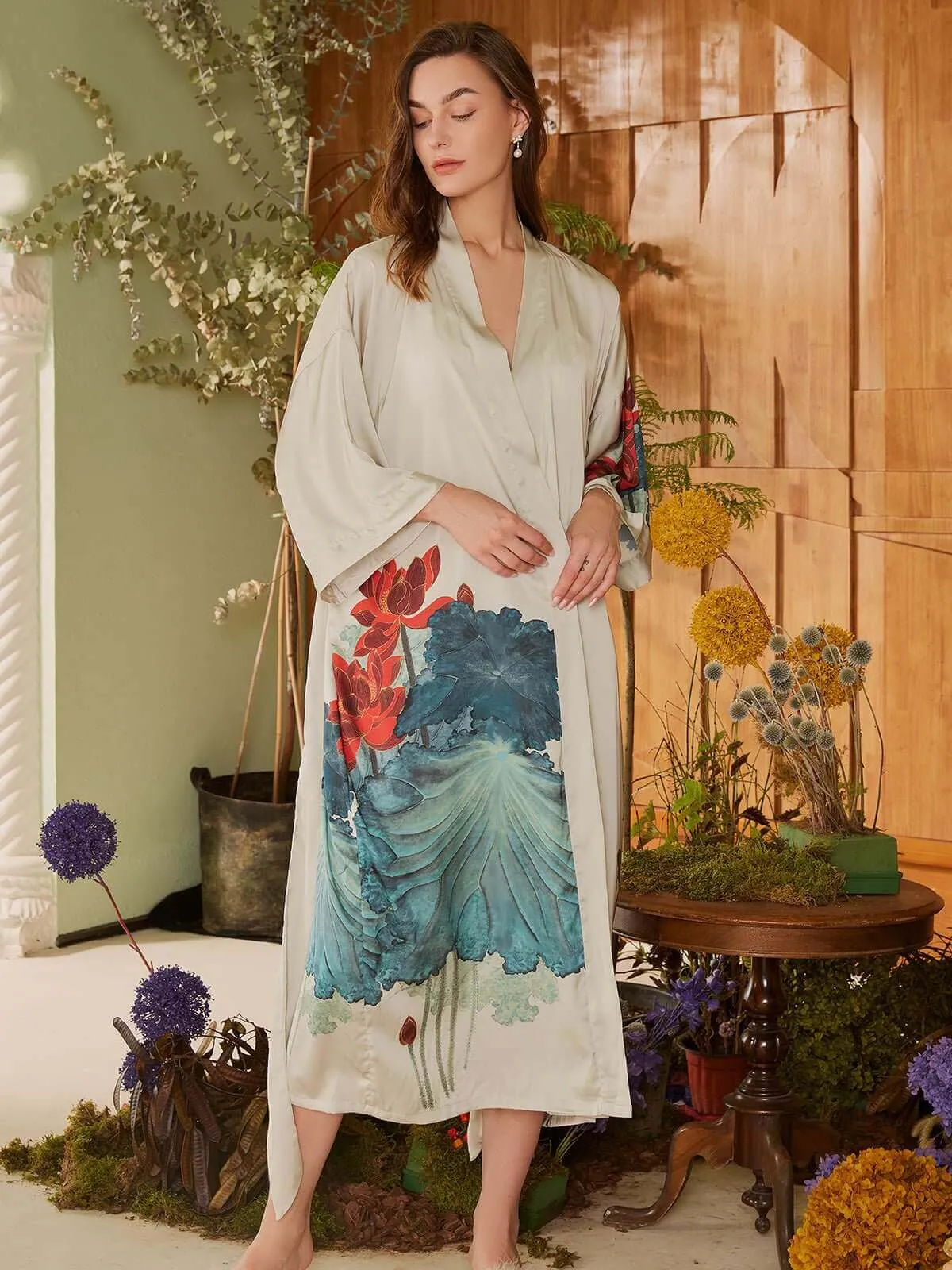 Lotus Kimono Robe