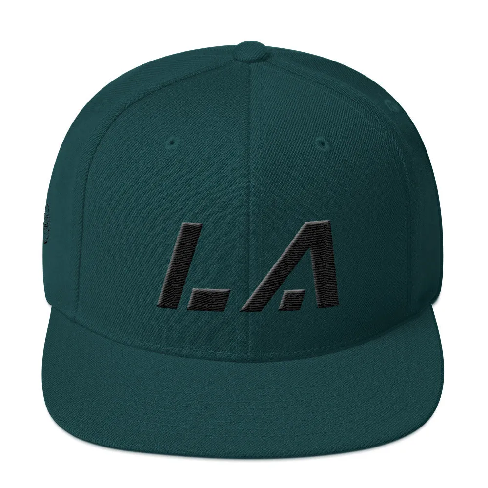 Louisiana Hat - Flat Brim - Black Embroidery - LA - Many Color Options