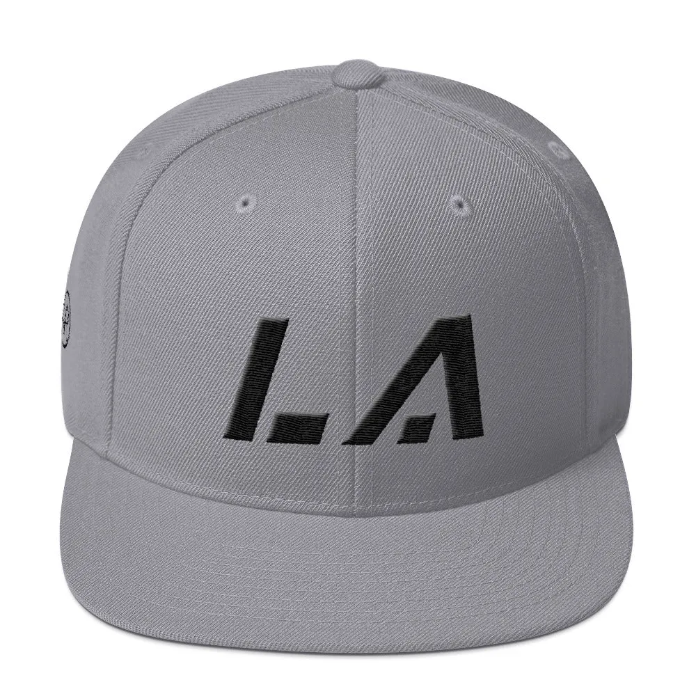 Louisiana Hat - Flat Brim - Black Embroidery - LA - Many Color Options