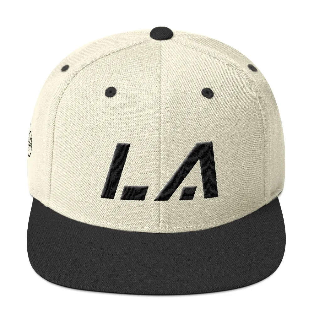 Louisiana Hat - Flat Brim - Black Embroidery - LA - Many Color Options