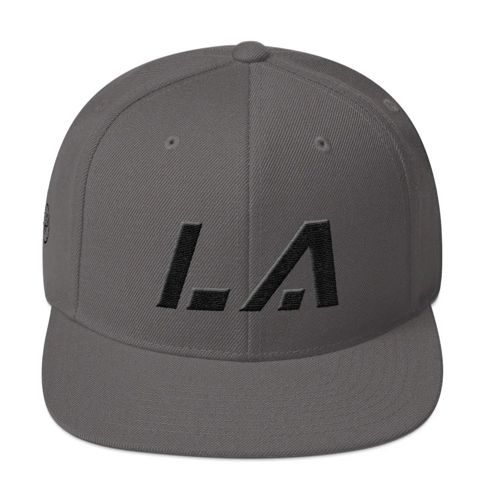 Louisiana Hat - Flat Brim - Black Embroidery - LA - Many Color Options