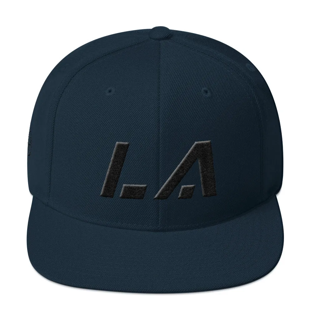 Louisiana Hat - Flat Brim - Black Embroidery - LA - Many Color Options