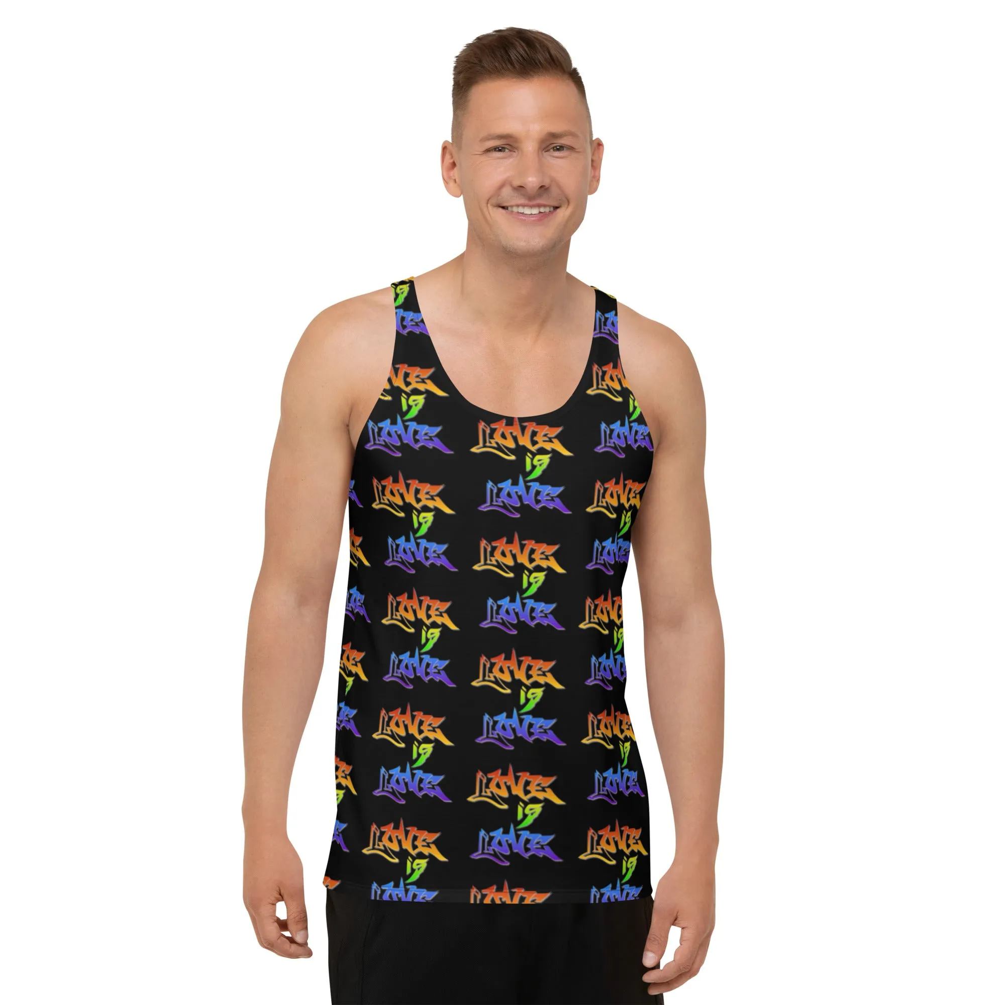 Love is Love Rainbow Graffiti All Over Print Unisex Tank Top