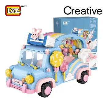 Loz LOZ Creator - Rainbow Car Building Bricks Set 20 x 15 x 8cm