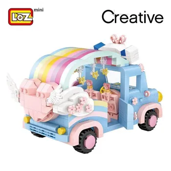 Loz LOZ Creator - Rainbow Car Building Bricks Set 20 x 15 x 8cm