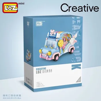 Loz LOZ Creator - Rainbow Car Building Bricks Set 20 x 15 x 8cm