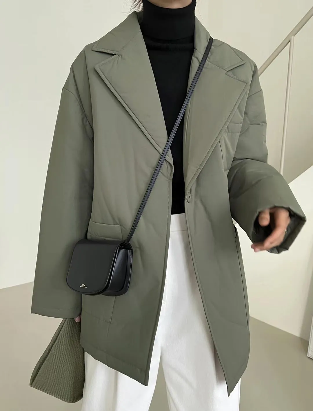 Lydia Khaki Belted Coat