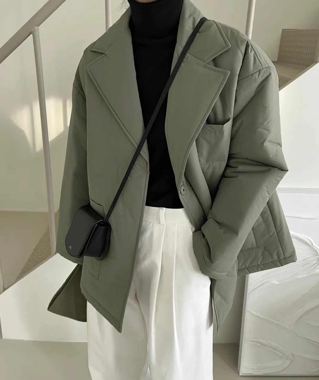 Lydia Khaki Belted Coat