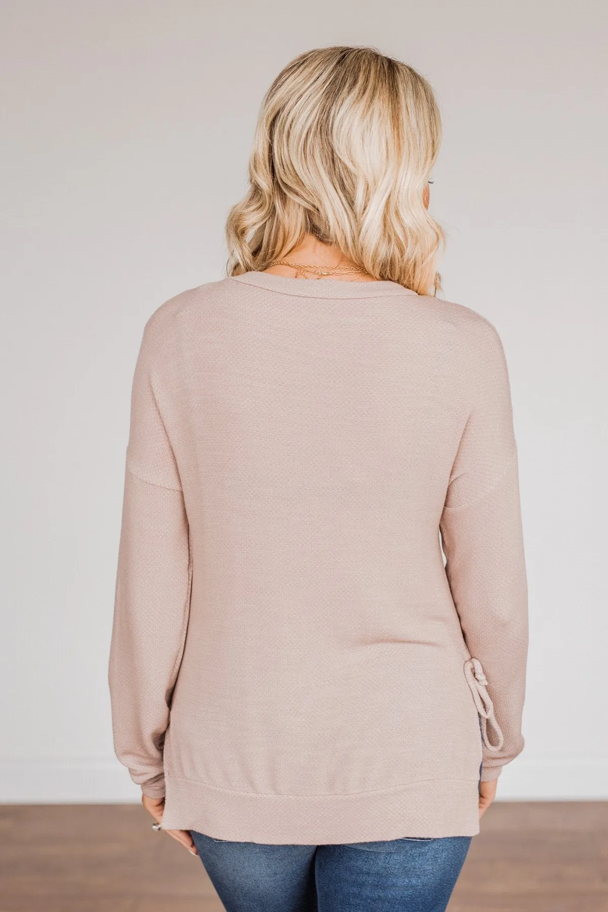 Magical Beauty Long Sleeve Top, Mocha.