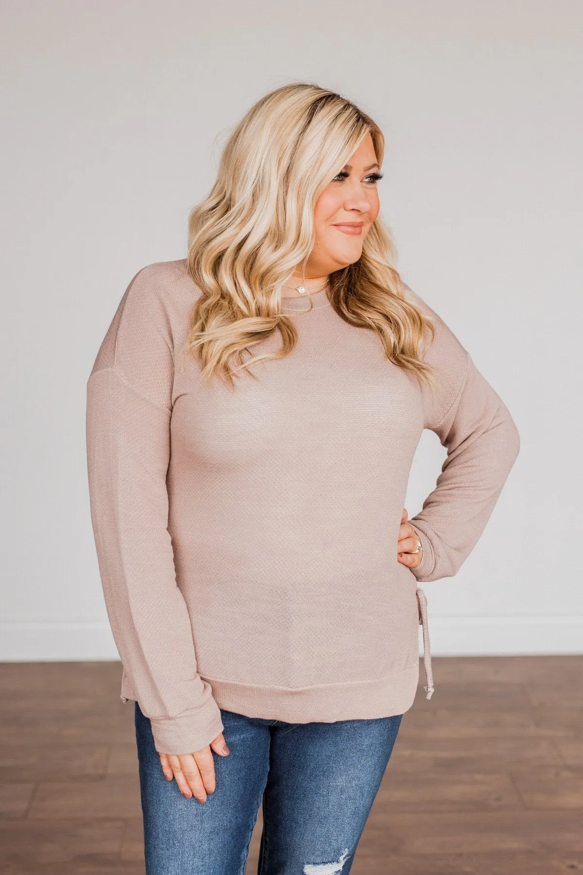 Magical Beauty Long Sleeve Top, Mocha.