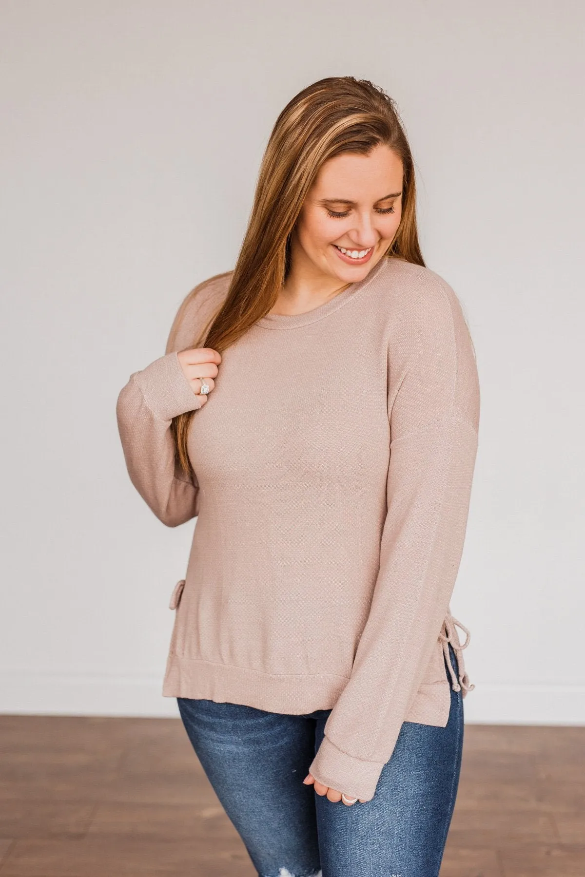 Magical Beauty Long Sleeve Top, Mocha.