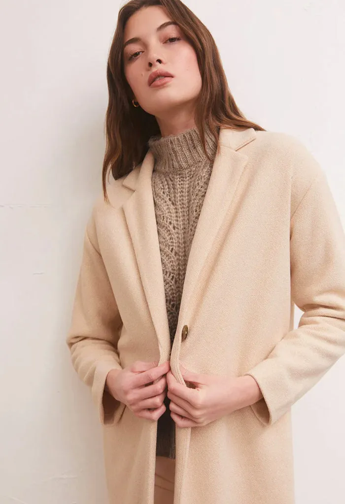 Mason Coat-Light Oatmeal Heather is rewritten as Light Oatmeal Heather Mason Coat.