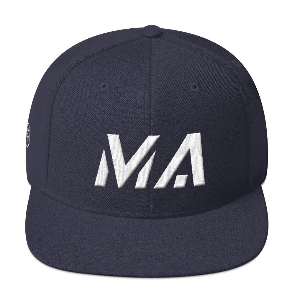 Massachusetts Hat - White Embroidery - Many Color Options