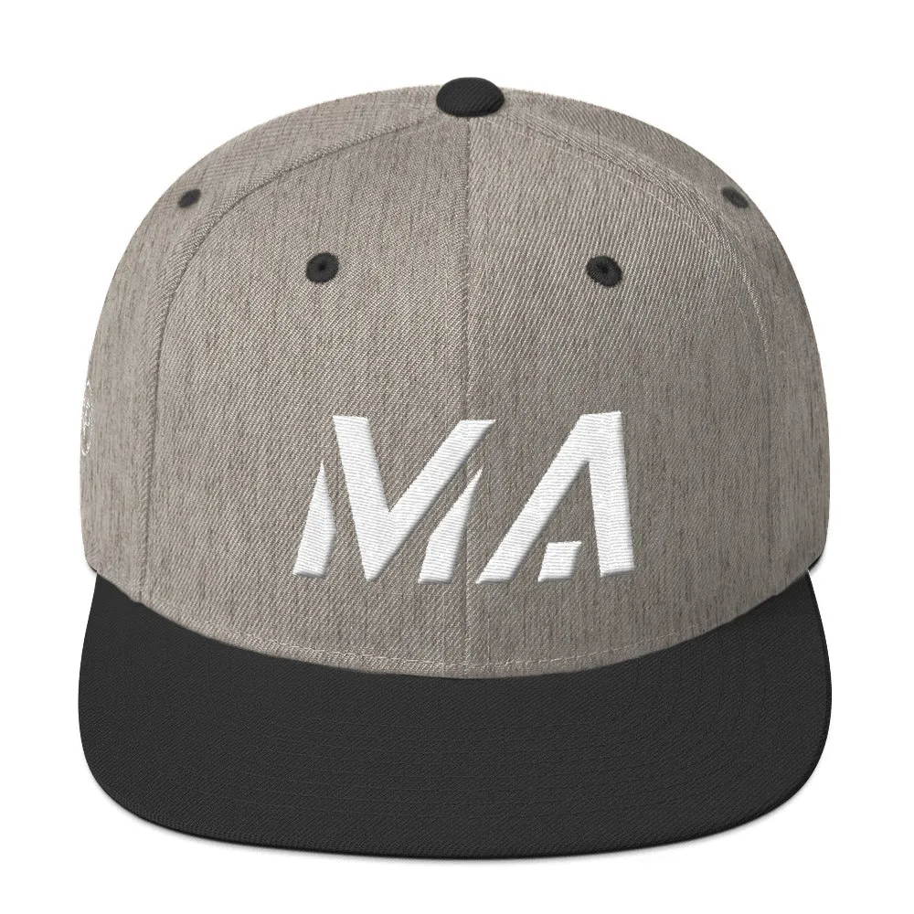 Massachusetts Hat - White Embroidery - Many Color Options