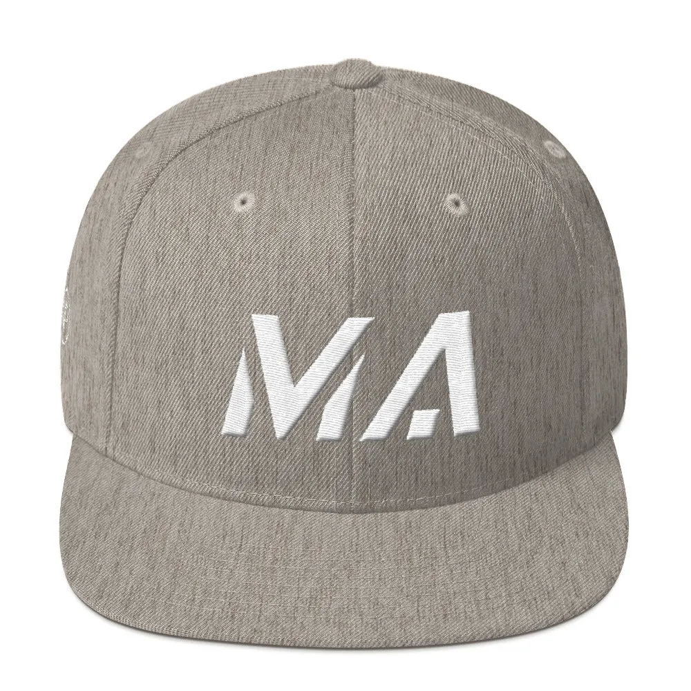 Massachusetts Hat - White Embroidery - Many Color Options