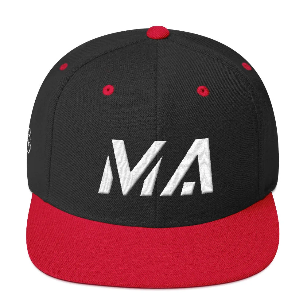 Massachusetts Hat - White Embroidery - Many Color Options