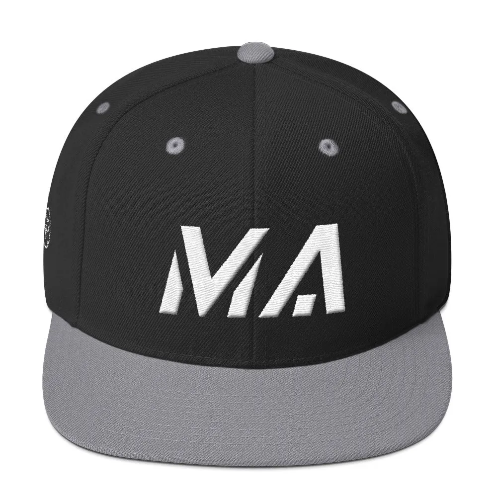 Massachusetts Hat - White Embroidery - Many Color Options