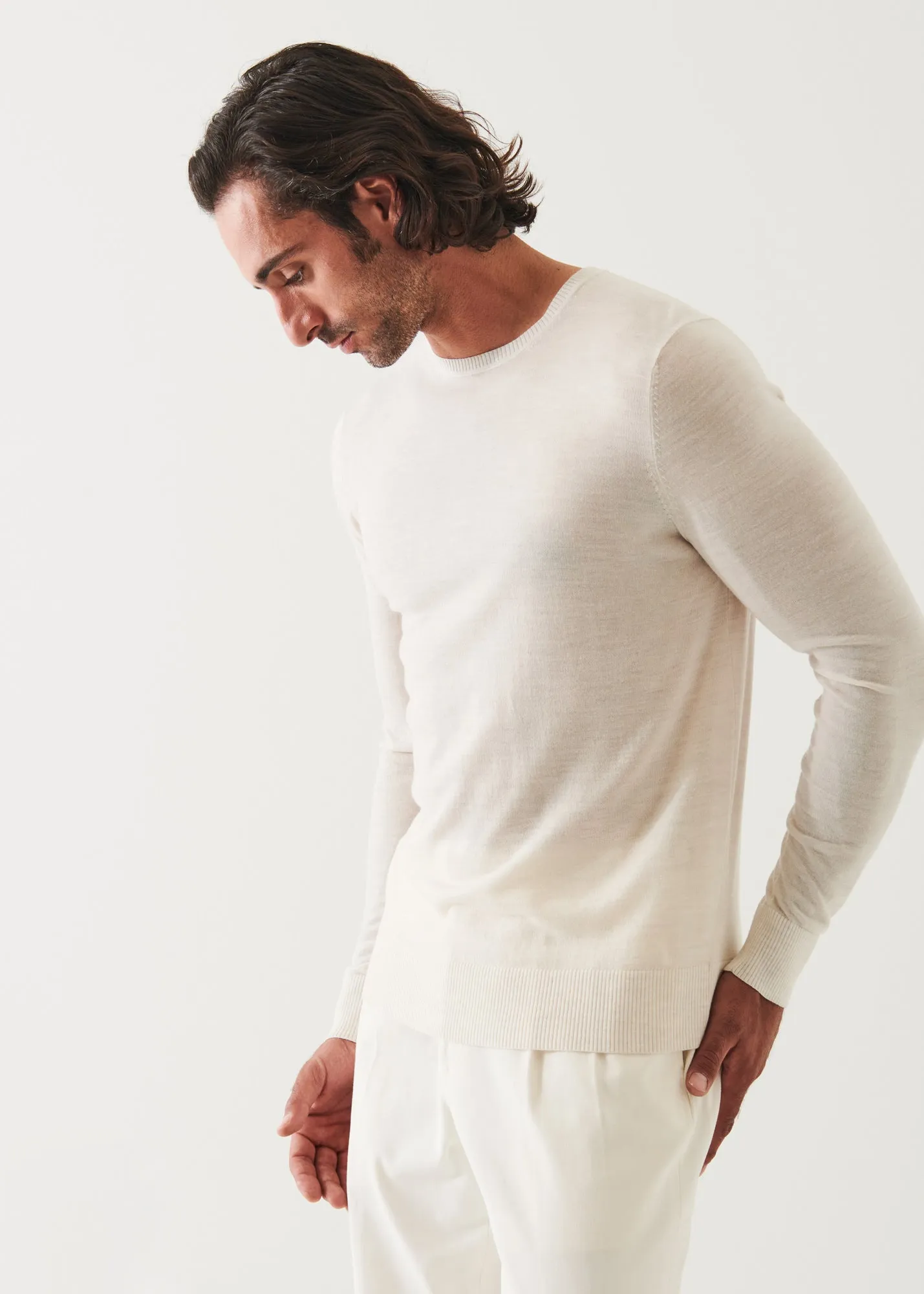 Merino Wool Crewneck - Fine Gauge