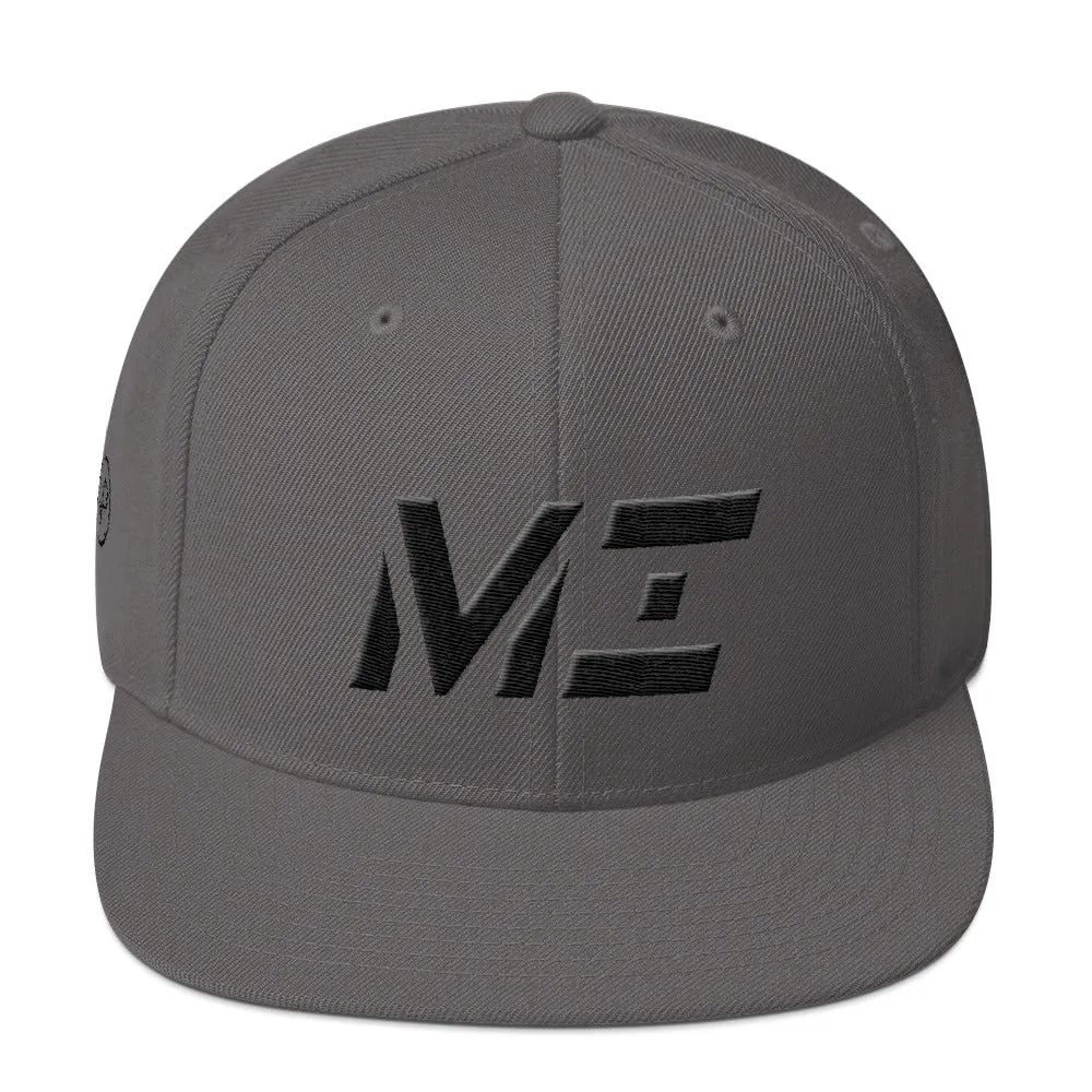 Michigan black flat brim hat with embroidery - Multiple color options available.