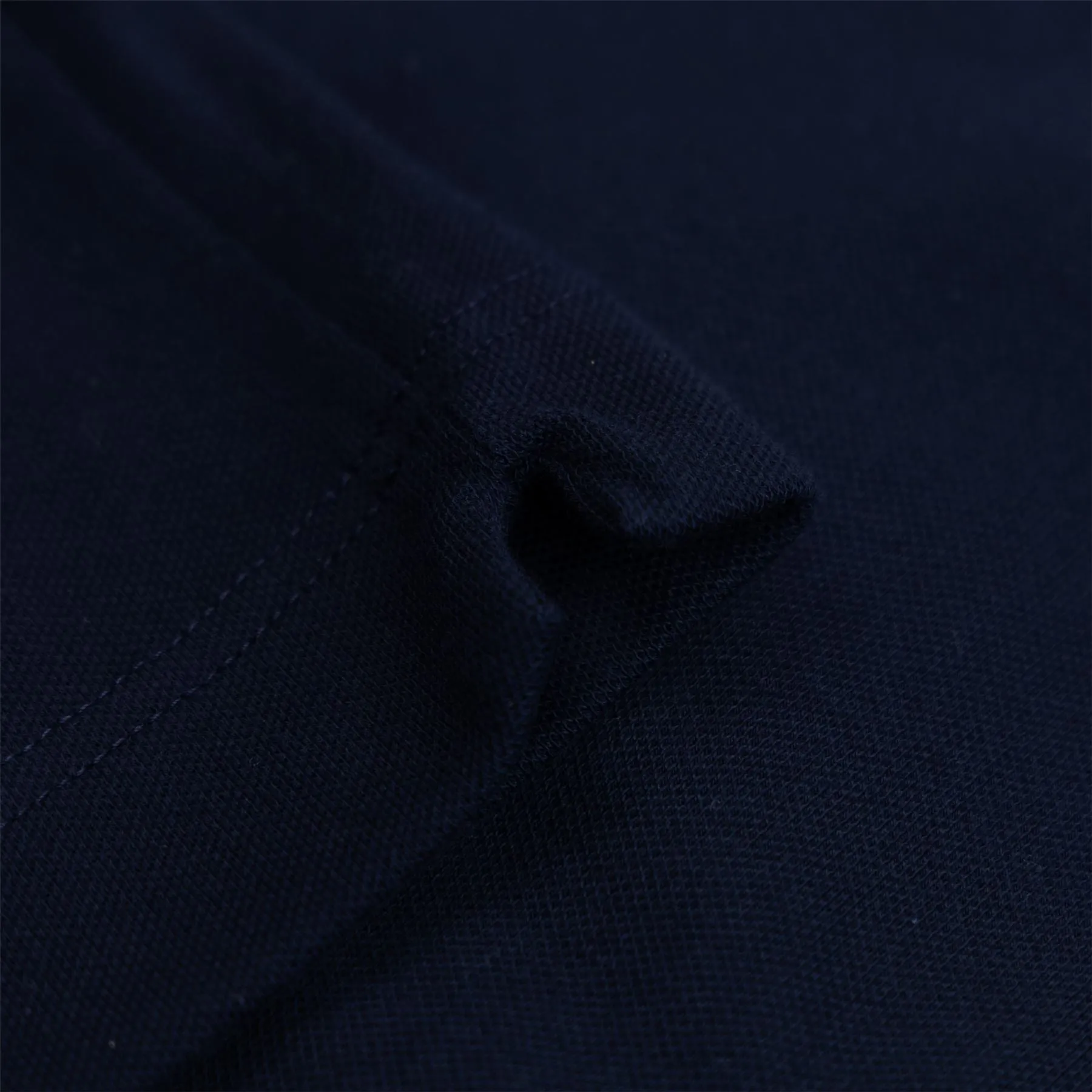 Midnight Blue Stretch Cotton Polo with Contrast Trim - SS24