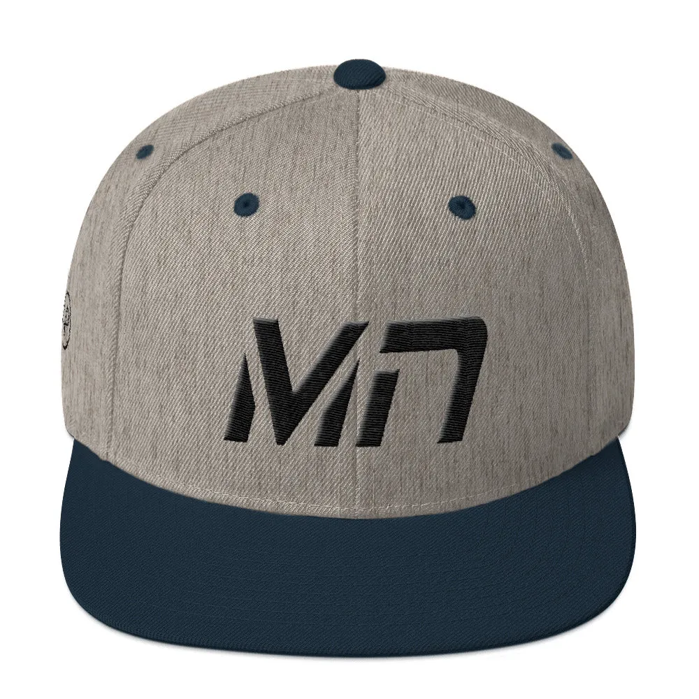 Minnesota Hat - Black Embroidered Flat Brim - Multiple Color Options - Available in MN