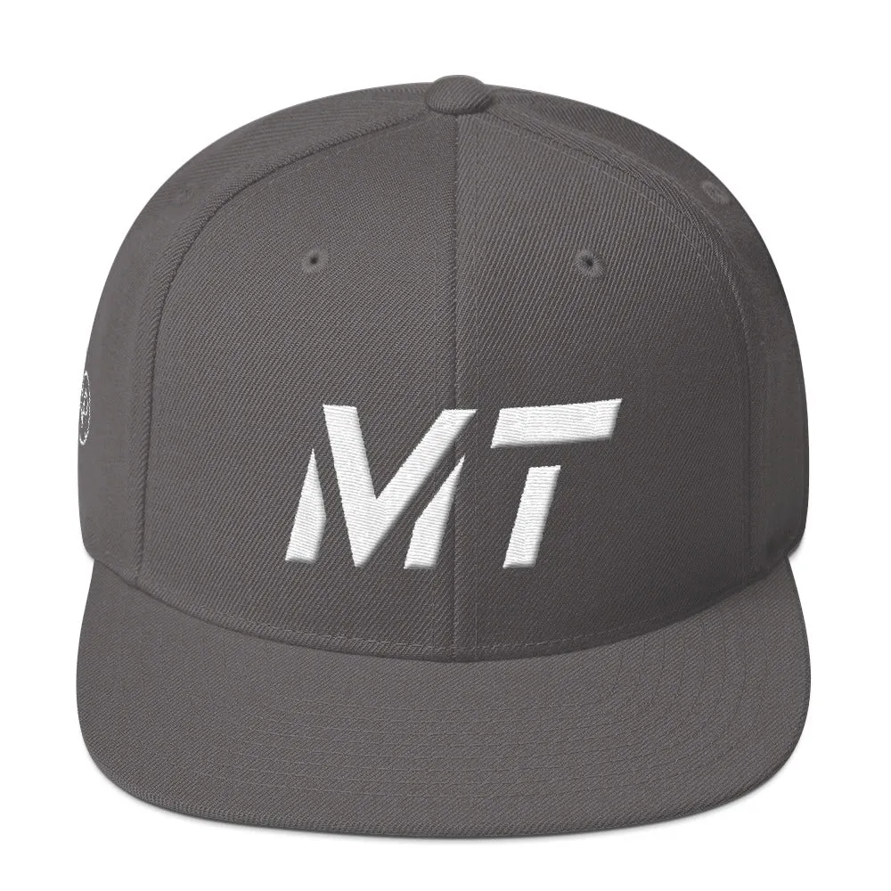 Montana Flat Brim Hat White Embroidery Multiple Color Options