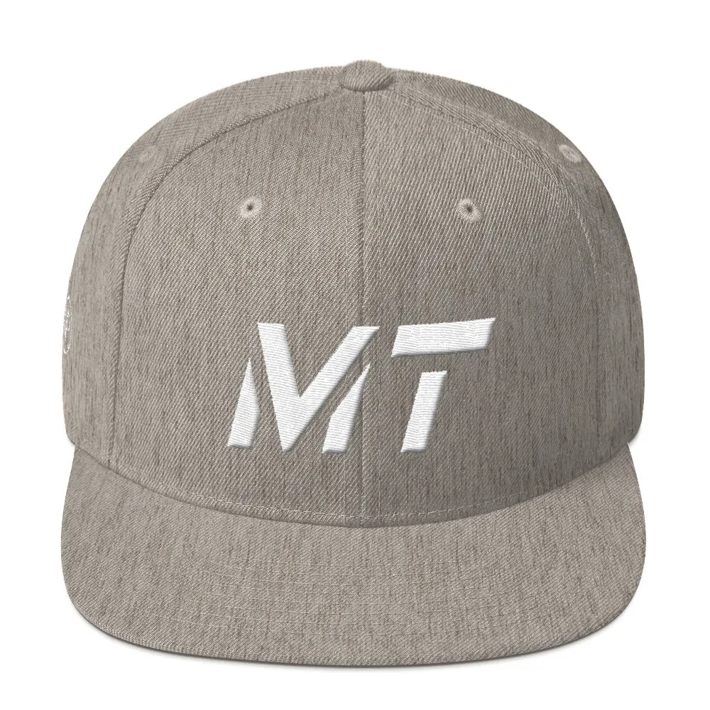 Montana Flat Brim Hat White Embroidery Multiple Color Options