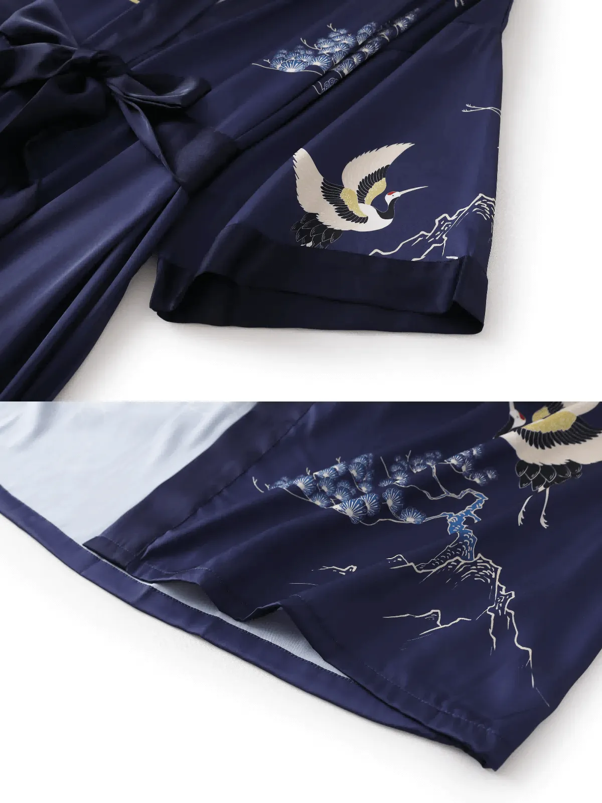 Mountain Crane Kimono Robe