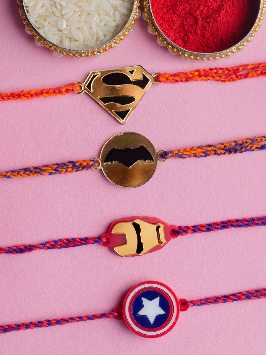 My Superheroes Set of 4 Rakhis