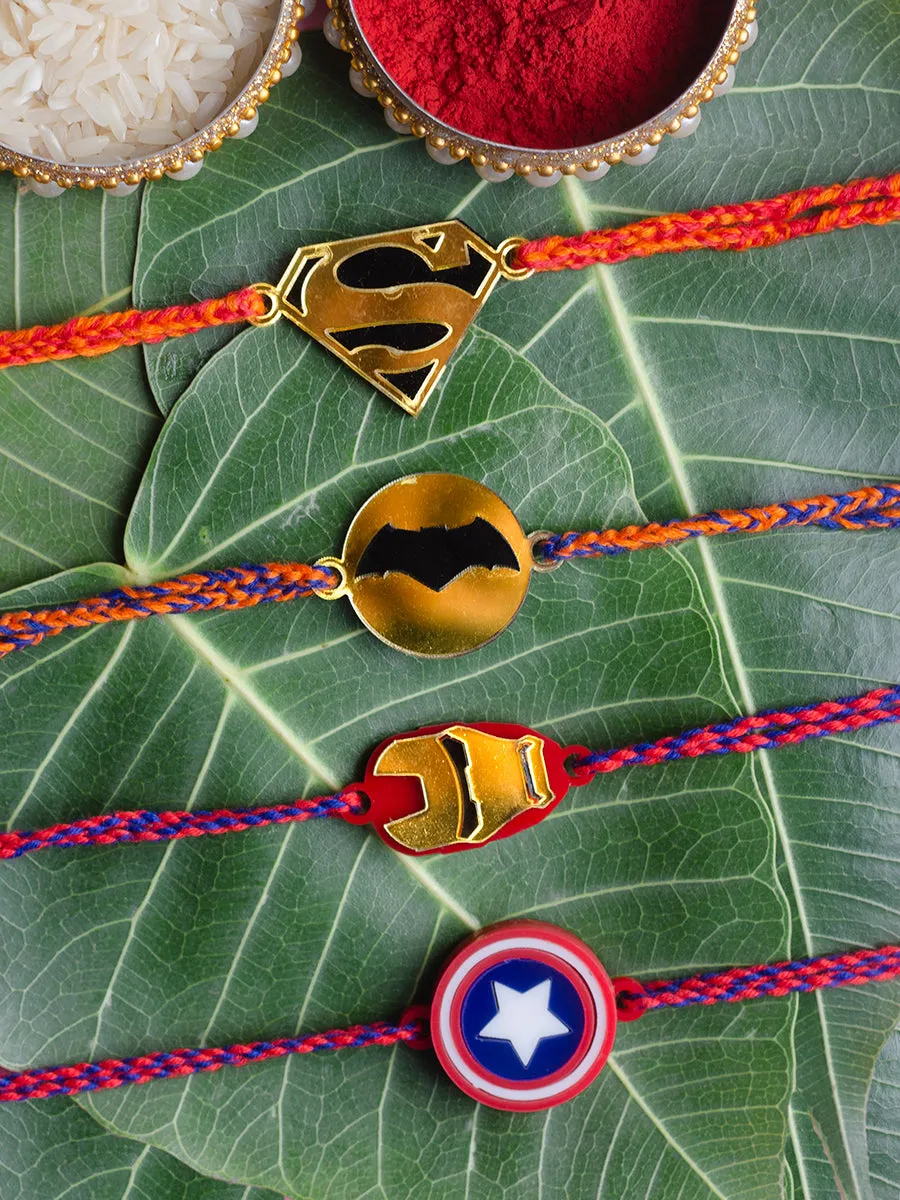 My Superheroes Set of 4 Rakhis