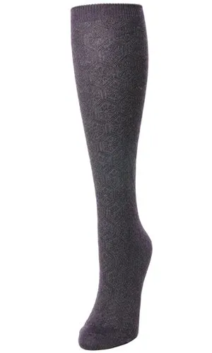 Natori Medallion Knit Wool Blend Knee Socks