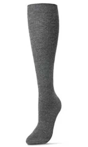 Natori Medallion Knit Wool Blend Knee Socks