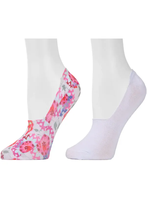 Natori Ornate Floral Liner Socks 2-Pack