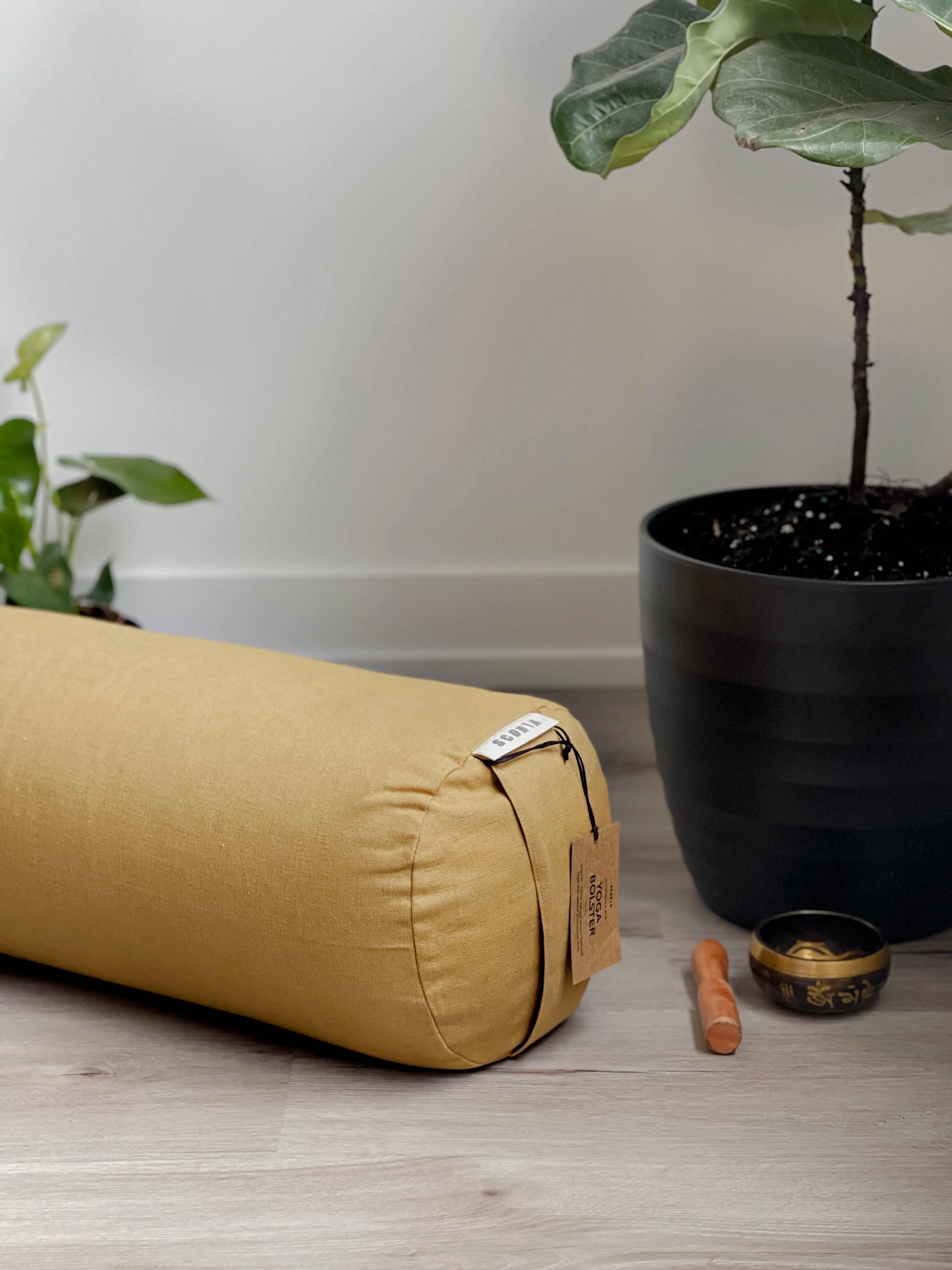 Natural & Organic Yoga Bolster | Amber Gold