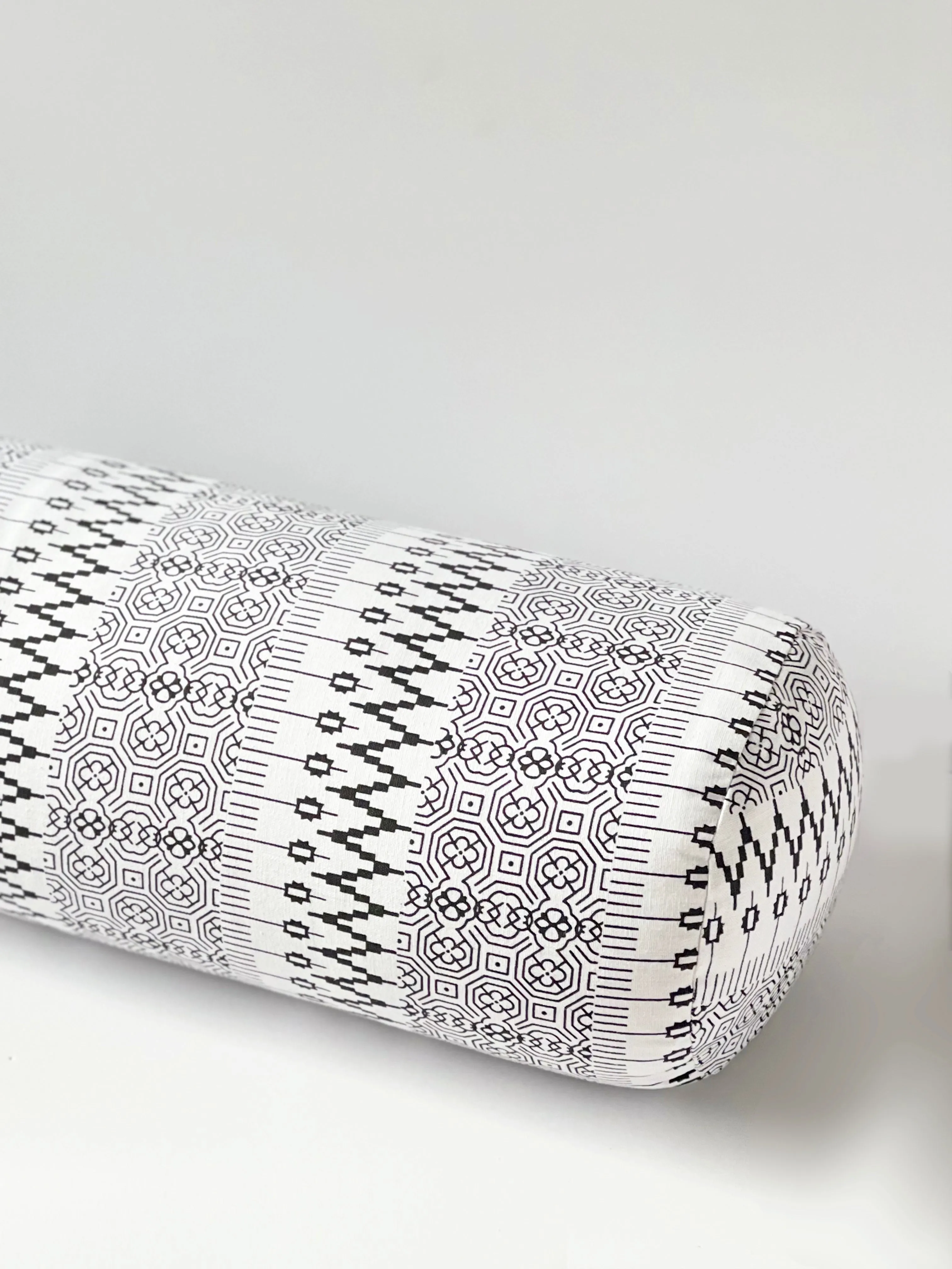 Natural & Organic Yoga Bolster | Black & White Print