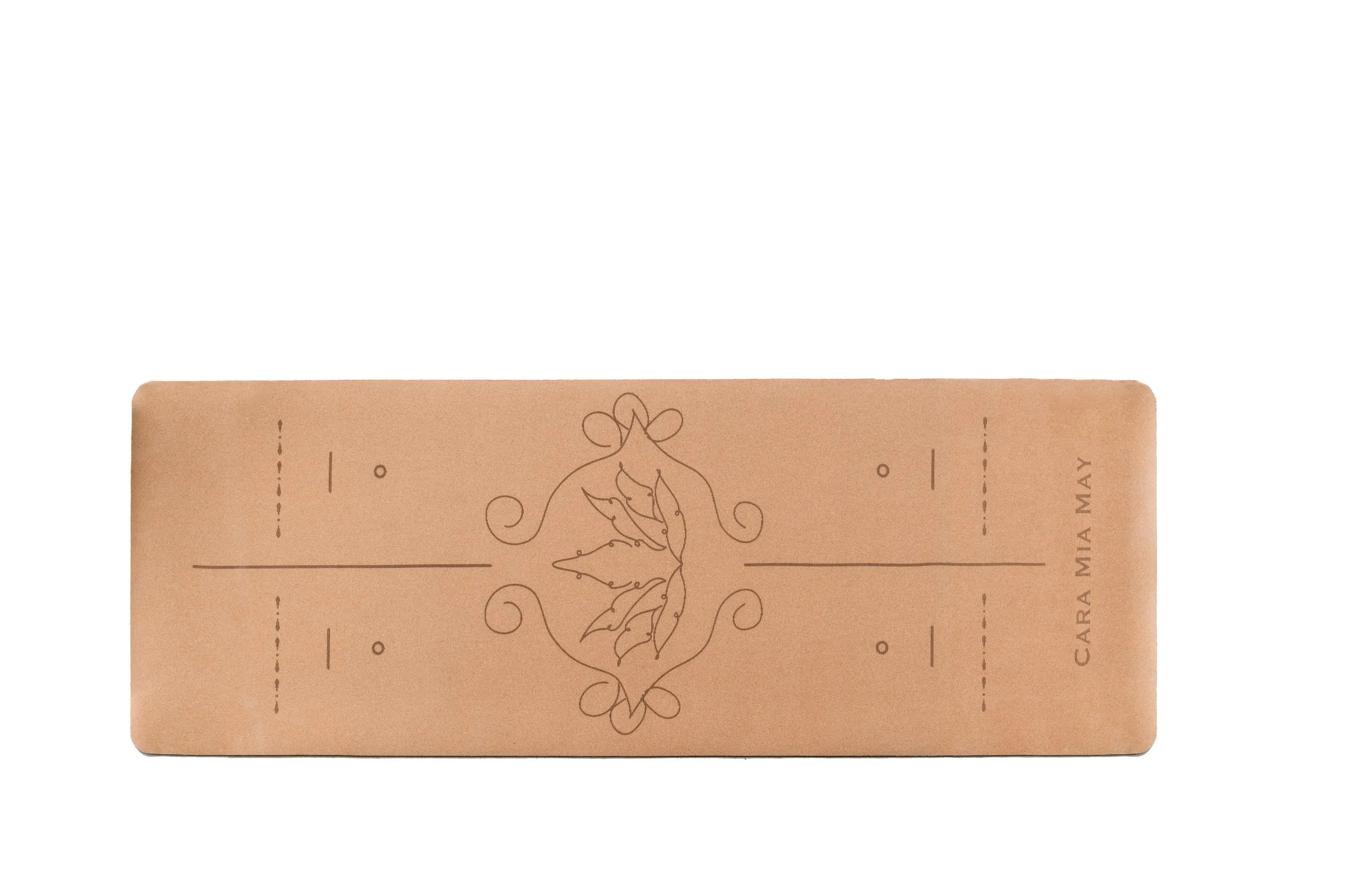 Natural Cork Yoga Mat with Agave Design