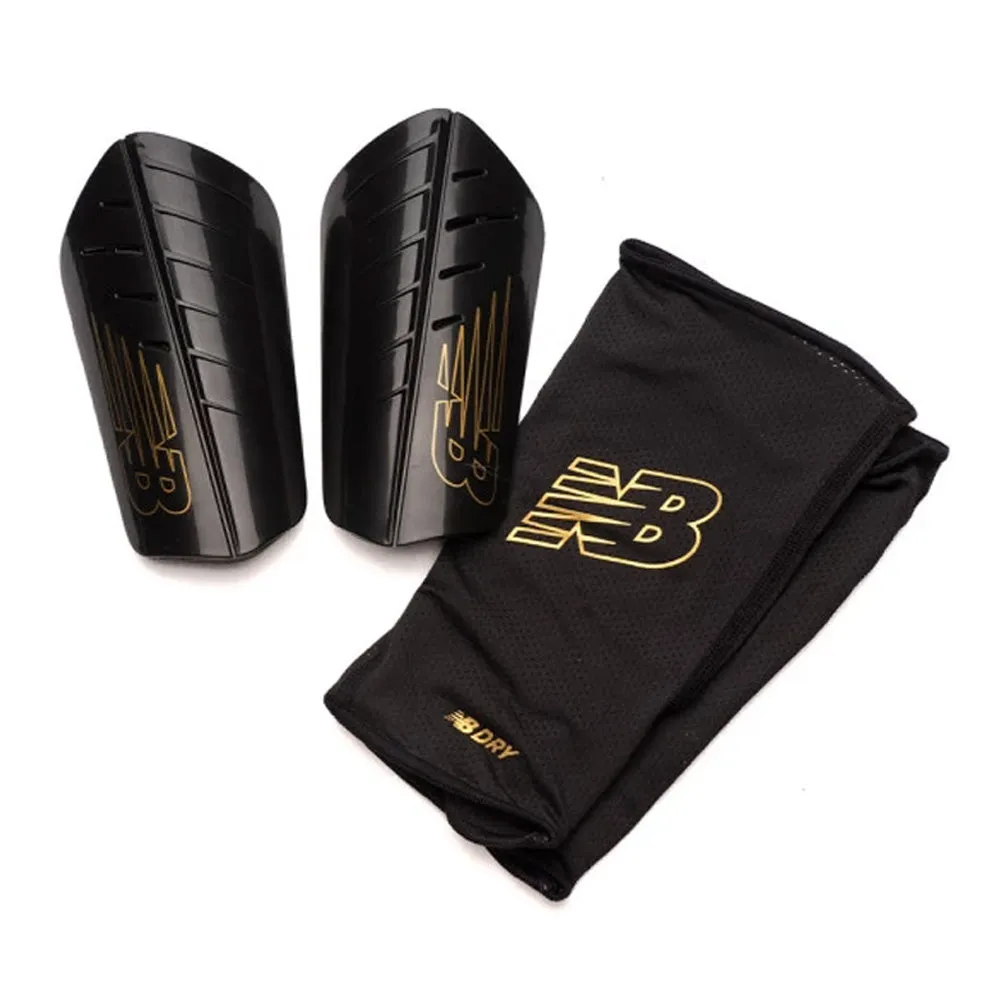 New Balance Flex-Slip Shinguards Black Gold