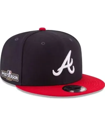 New Era Men's MLB Navy/Red Atlanta Braves 2024 MLB season Side Patch 9FIFTY Snapback Hat