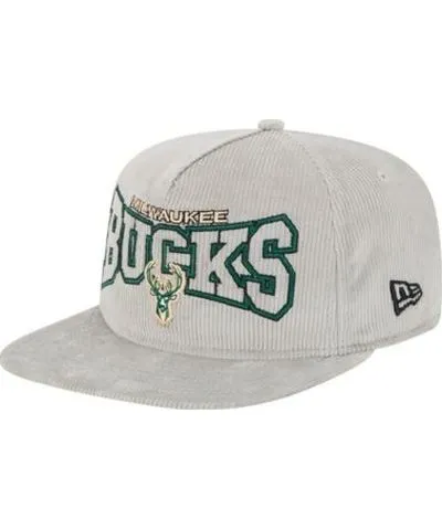 New Era Men's NBA Milwaukee Bucks Throwback Corduroy Golfer Snapback Hat