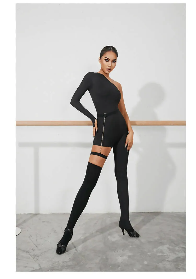 New Latin Dancewear Jumpsuit for Black Dancers | Style 2258