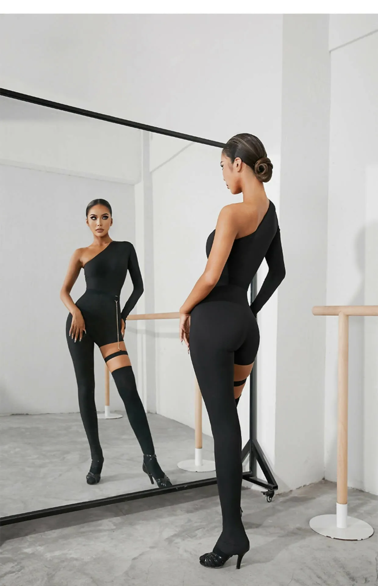 New Latin Dancewear Jumpsuit for Black Dancers | Style 2258