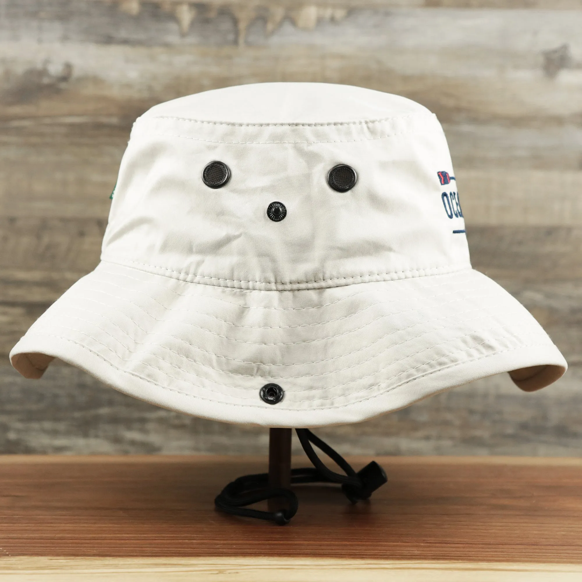 Ocean City Logo Bucket Hat | Stone Bucket Hat with Parallel Oars | New Jersey