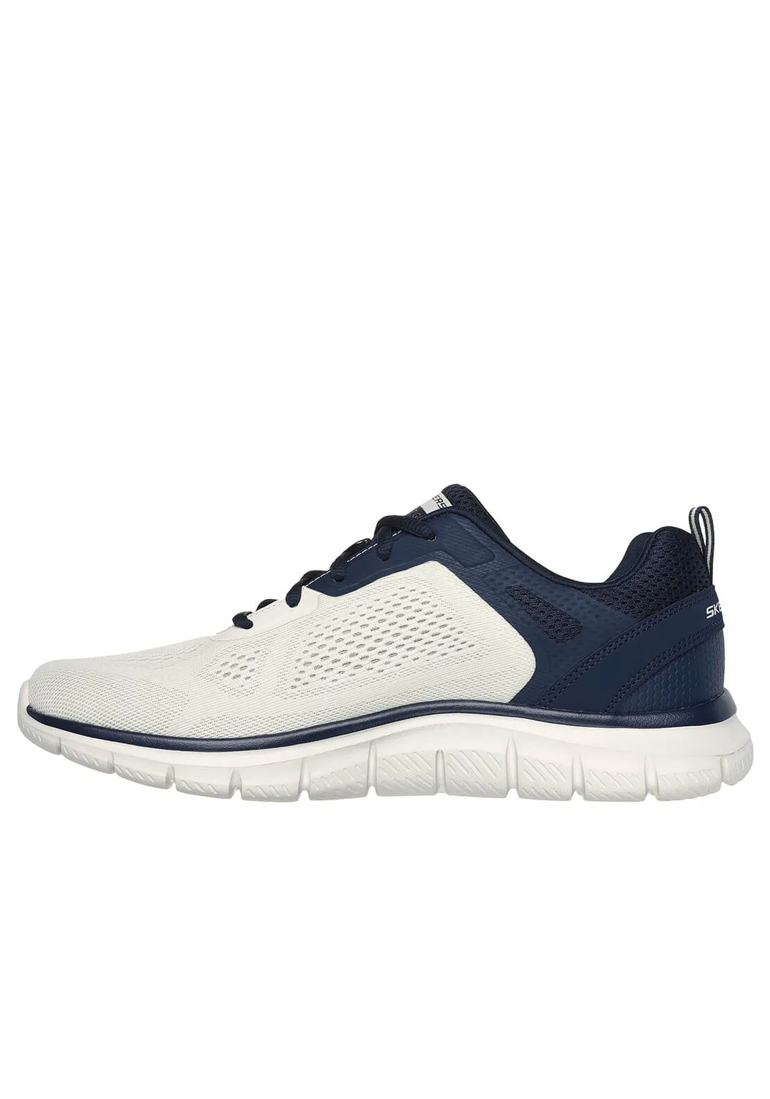 Off-White and Navy Track Broader Shoes