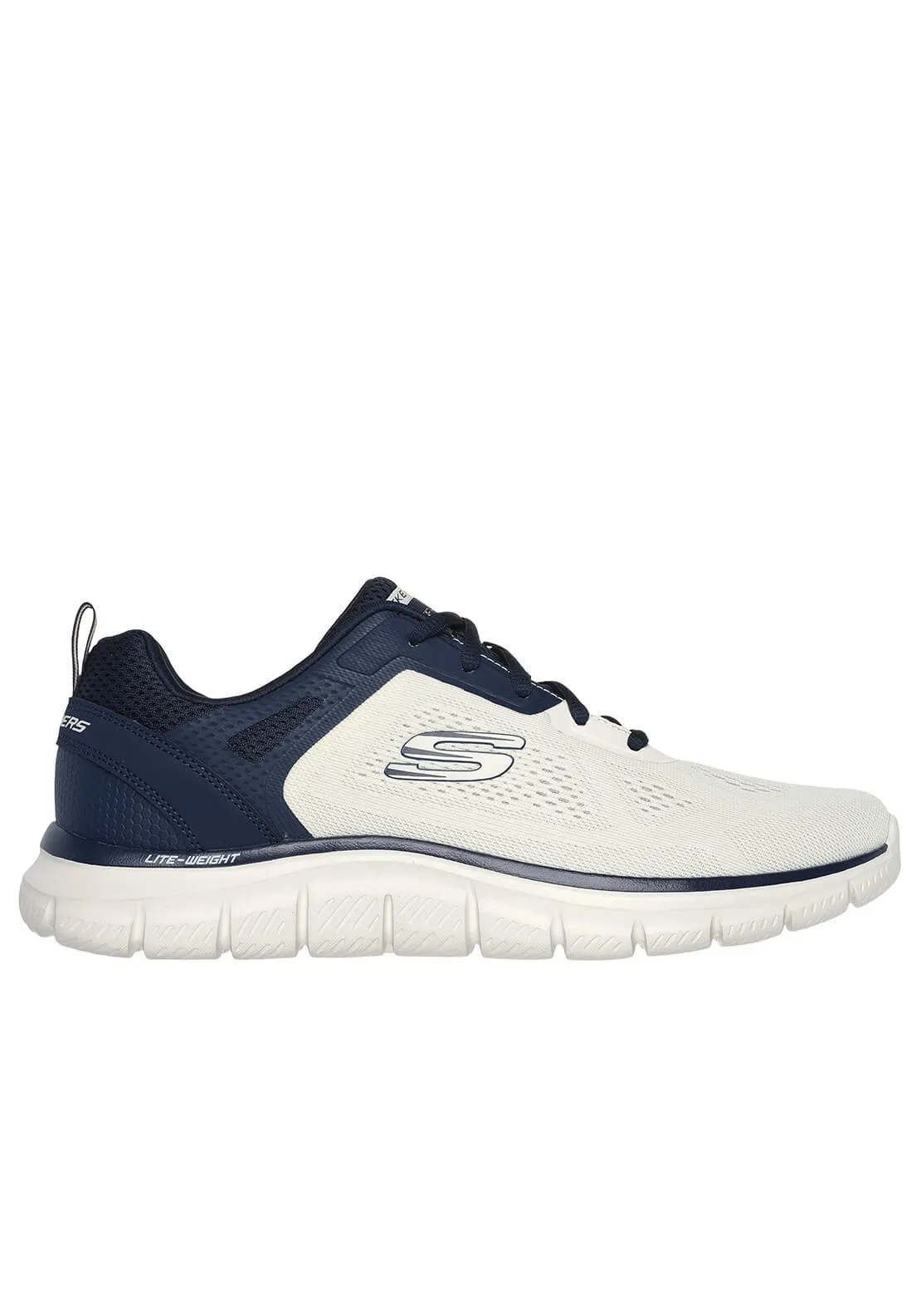 Off-White and Navy Track Broader Shoes