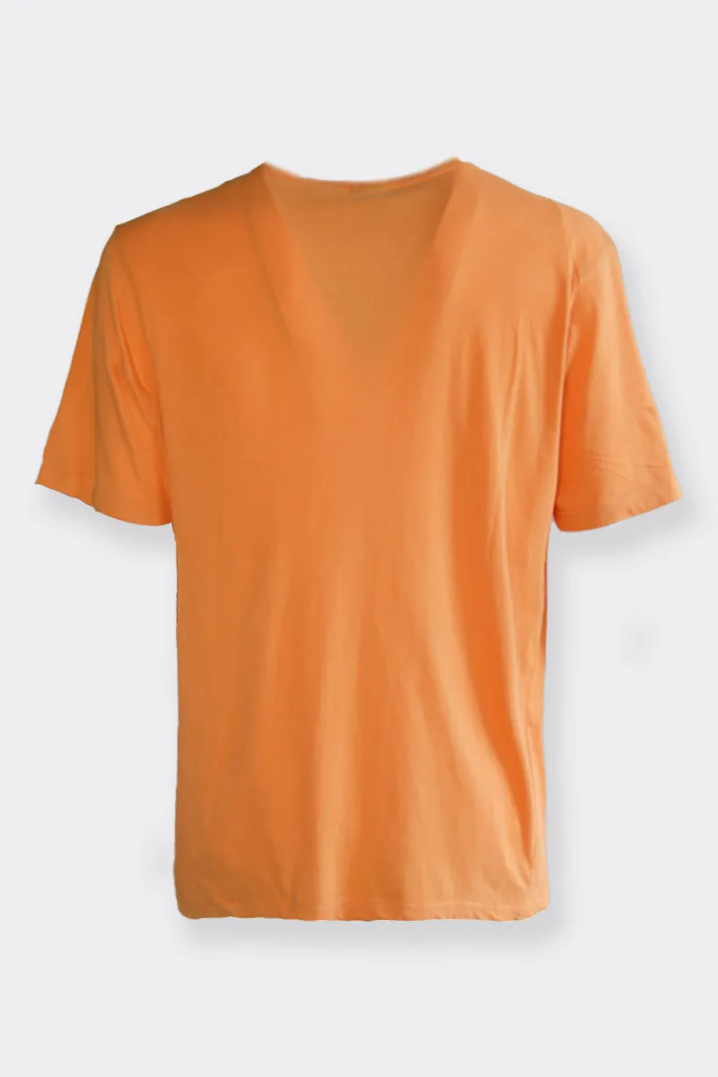 orange short-sleeve shirt