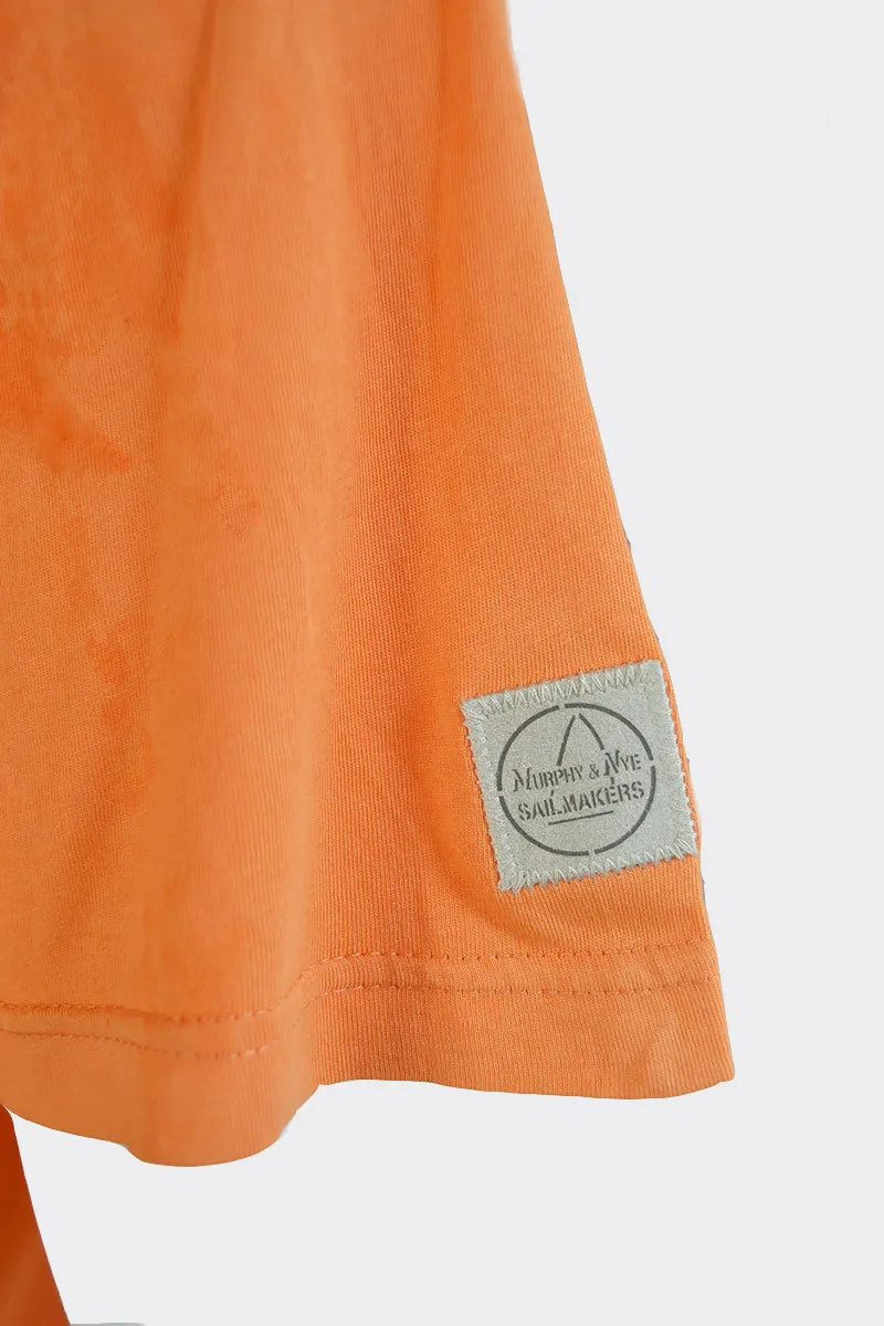 orange short-sleeve shirt