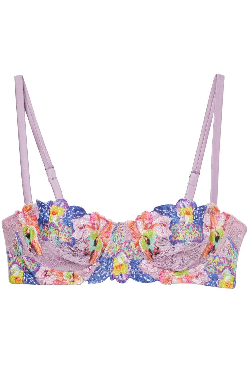 Orchid Embroidery Balconette Bra