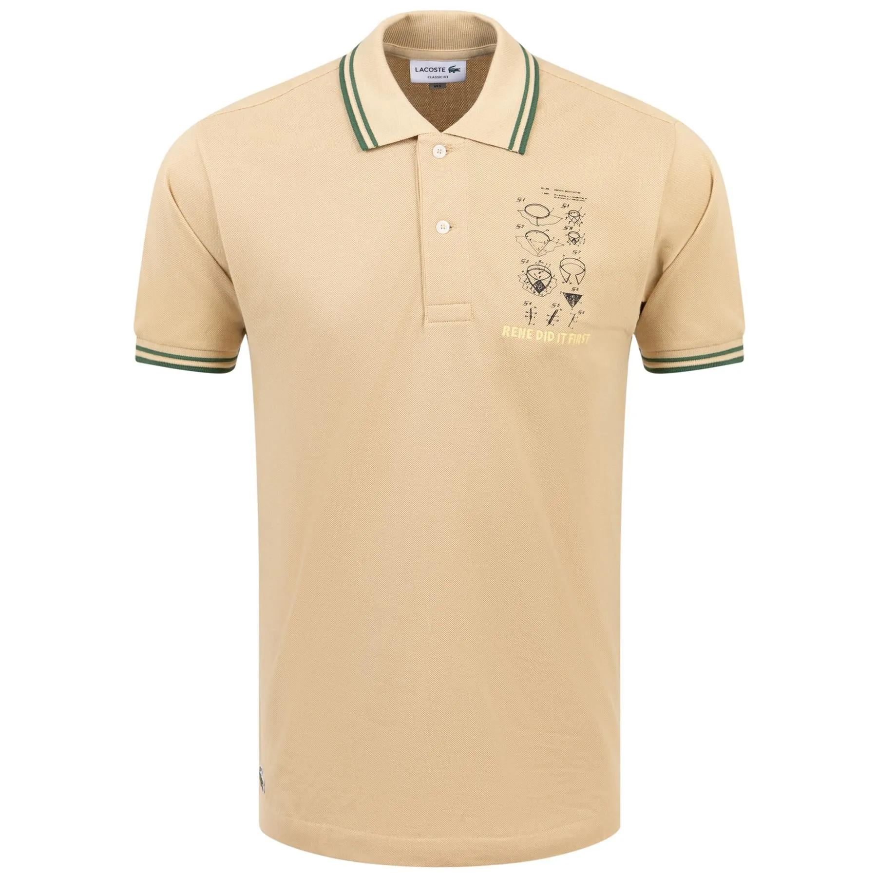 Organic Cotton Classic Fit Badge Graphic Polo - Brown | SS24