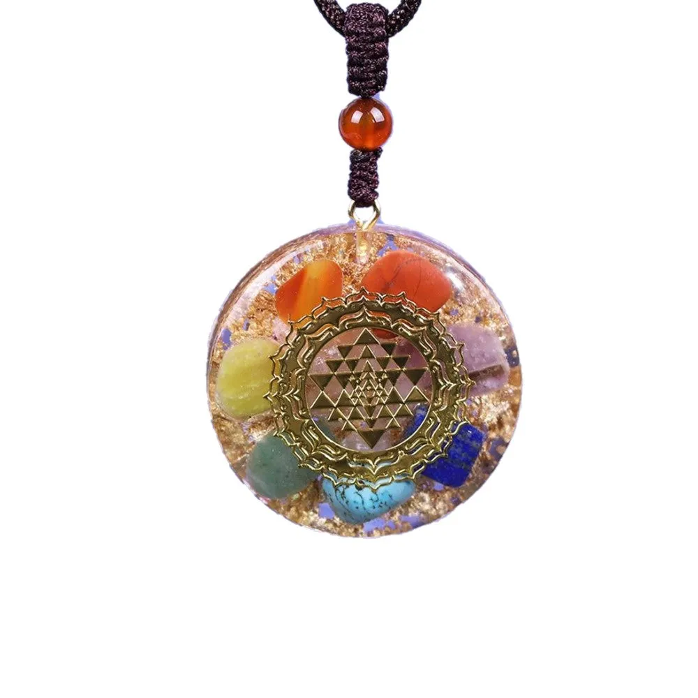 Orgonite Pendant Chakra Reiki Healing Necklace Yoga Energy