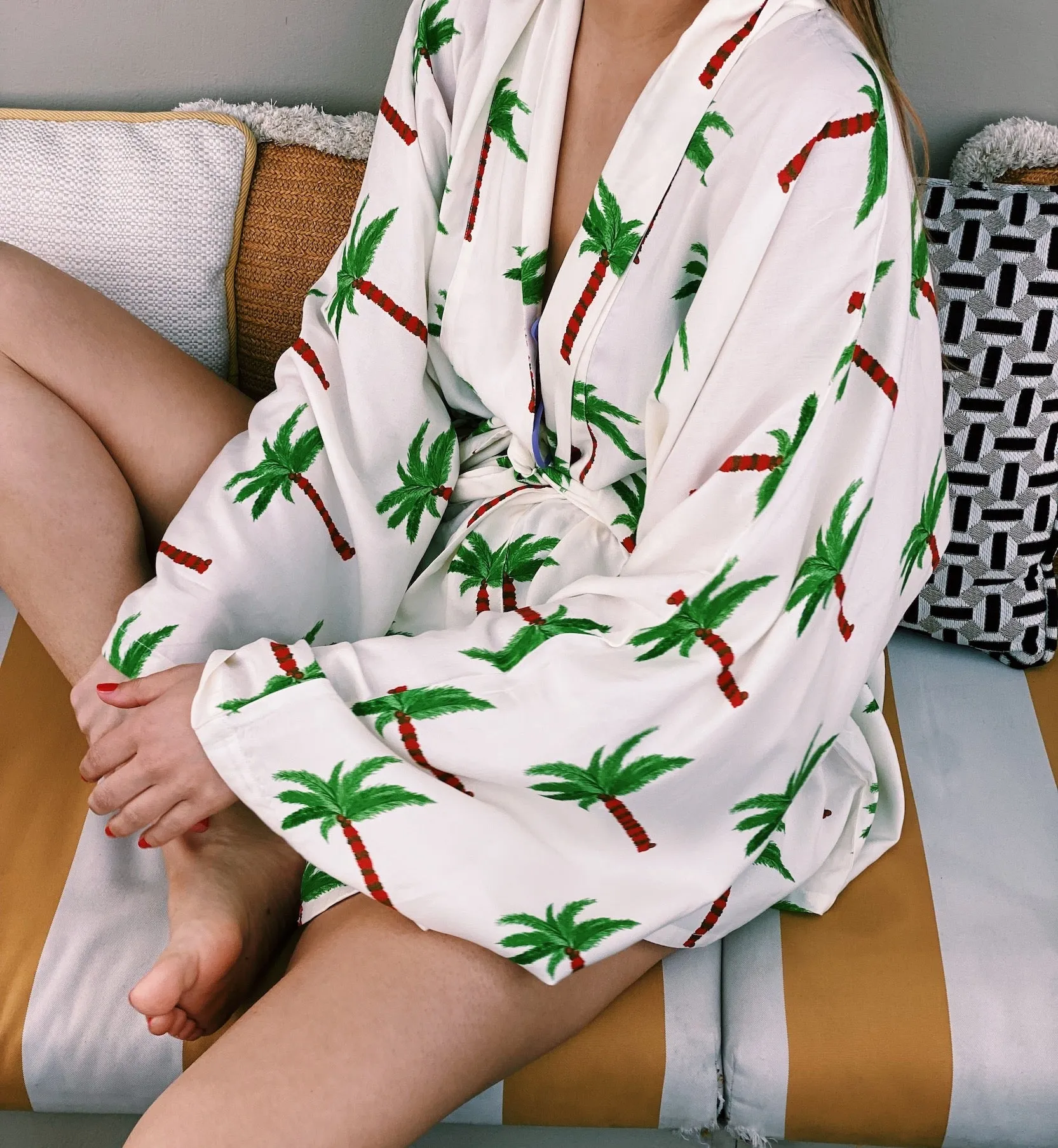 Palm Tree Kimono - Tropical Print Kimono